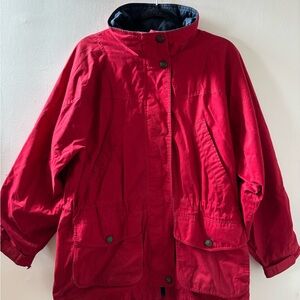 Vintage Red Cinch-Waist Jacket